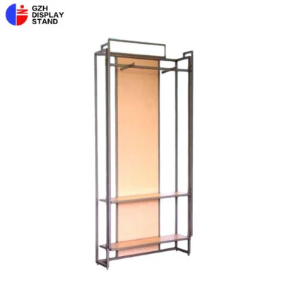 -GZH-340Y   Acrylic & metal clothes display stand